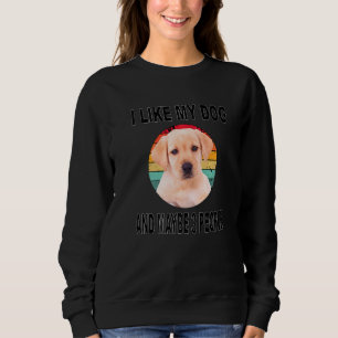 Sudadera Como mi labrador amarillo y tal vez tres personas
