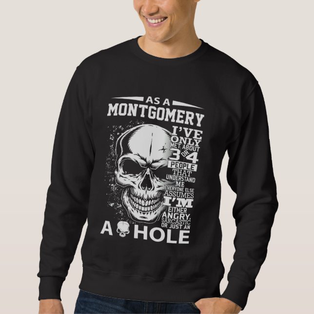 Sudadera Como Montgomery, solo he conocido a unas 3 ó 4 per (Anverso)