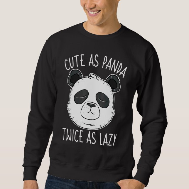 Sudadera Como Panda Dos Veces Como Perezoso Oso Activista (Anverso)