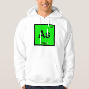 Sudadera Como - Química del Arsénico Símbolo de la Tabla Pe