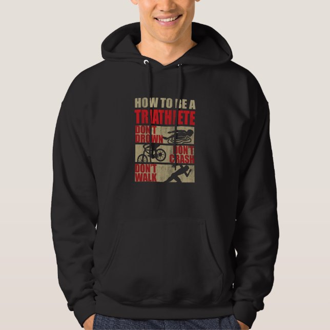 Sudadera Cómo ser triatleta (Anverso)