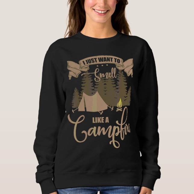 Sudadera Como Un Diseño Gráfico De Campfire Camping (Anverso)