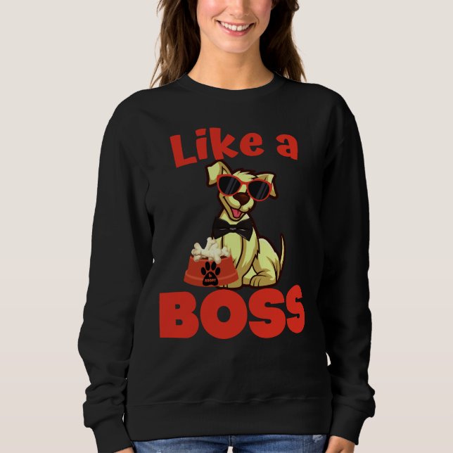 Sudadera Como un Jefe Labrador Recuperador (Anverso)