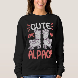 Sudadera Como Una Llama Graciosa De La Alpaca Y El Amante D