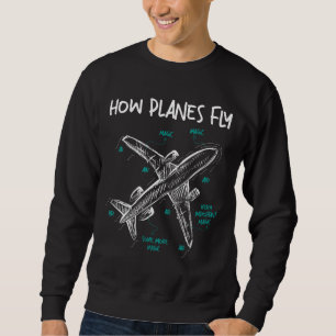Sudadera Cómo vuelan los aviones - Ingeniero Aeronáutico E