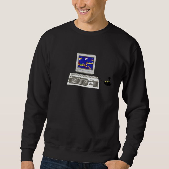 Sudadera Comodoro Amiga 1200 Retro Gaming Pixel (Anverso)