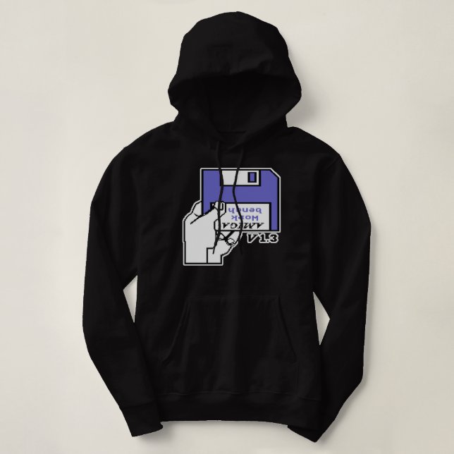 Sudadera Comodoro de juegos de video retro Amiga Insertar (Diseño del anverso)