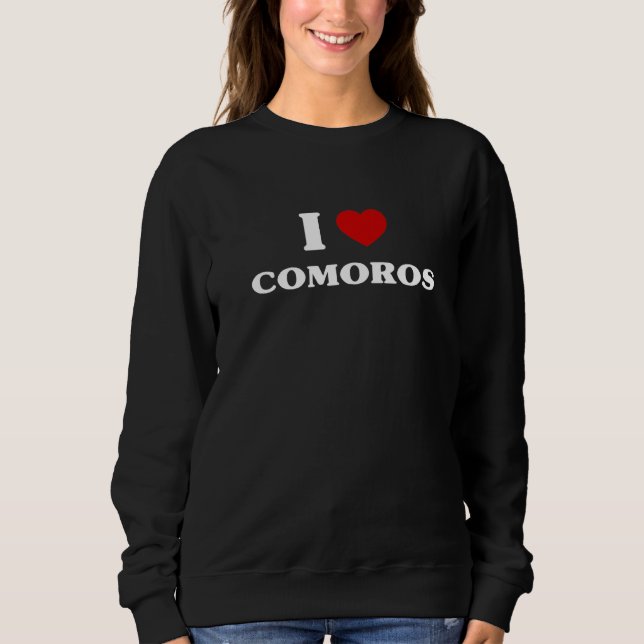 Sudadera Comoros I Heart Comoros Souvenir I Love Comoros  (Anverso)