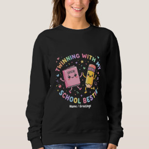 Sudadera Compañera de clase Kawaii Amistad gemela