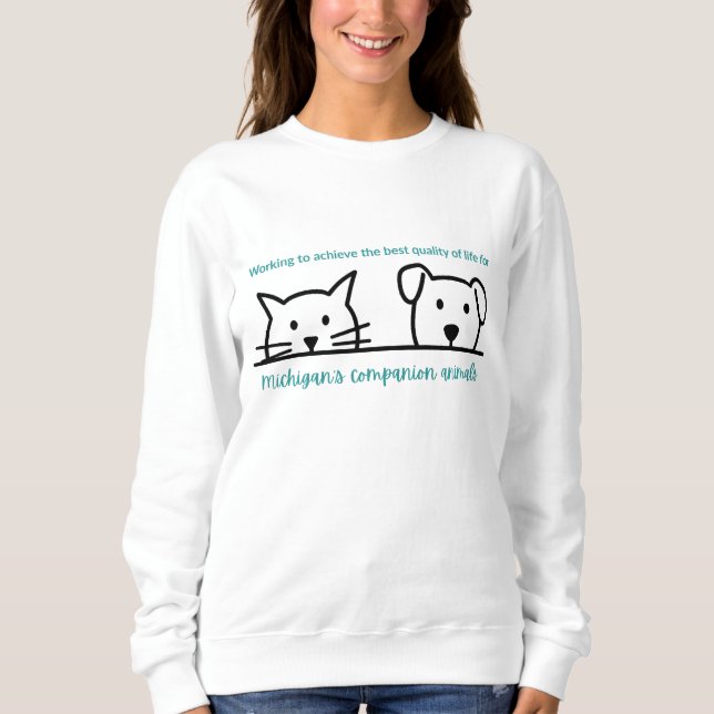 Sudadera Compañero de animales de Michigan camisas de manga (Anverso)