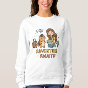 Sudadera Compañeros de viaje Gato y dueño La aventura esper