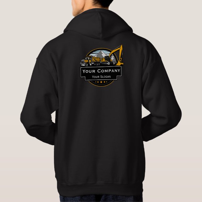 Sudadera Compañía Constructora Profesional de Equipo Pesado (Reverso)