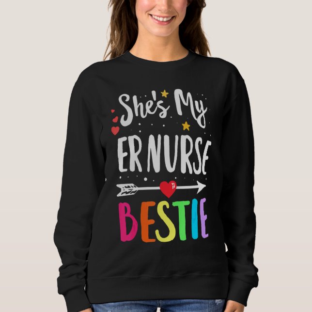 Sudadera Comparando con los mejores amigos ella es mi enfer (Anverso)