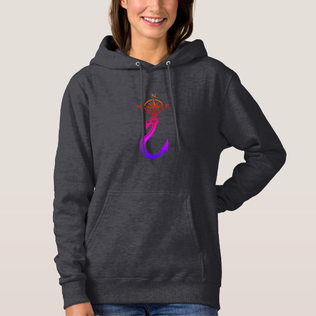 Sudadera Compass & Hook – Women’s Hoodie (Anverso)