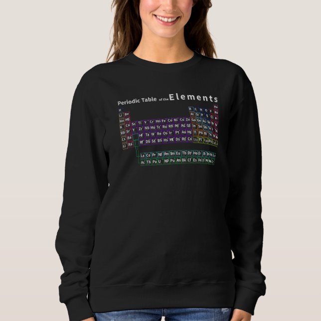 Sudadera Complete Periodic Table Periodic Table Of Elements (Anverso)