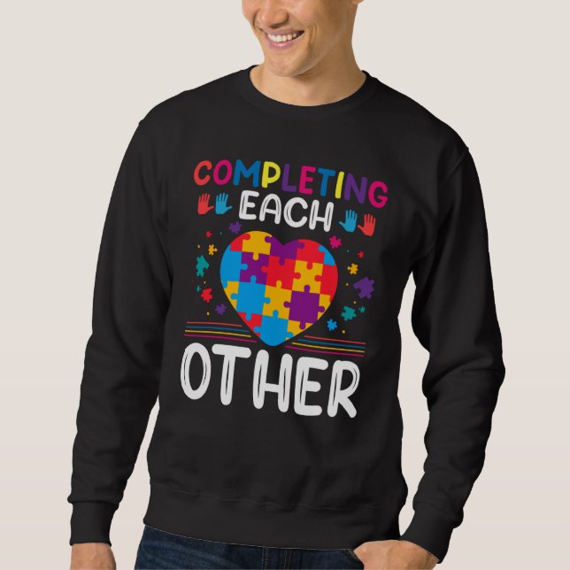 Sudadera Completing Each Others  Autism Awareness Support A (Anverso)