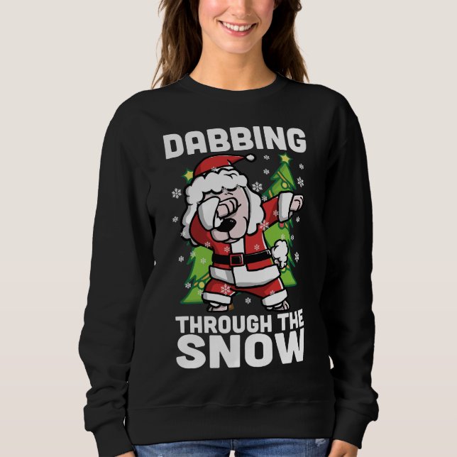 Sudadera Cómplice gracioso a través de la Nieve Dab Christm (Anverso)