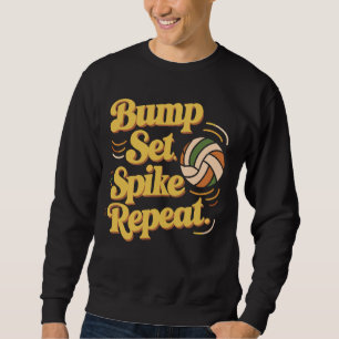 Sudadera Comportamiento de voleibol retro de humor para adu
