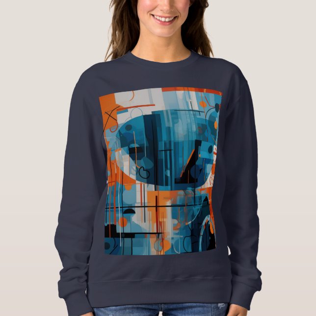 Sudadera Composición de formas geométricas abstractas (Anverso)