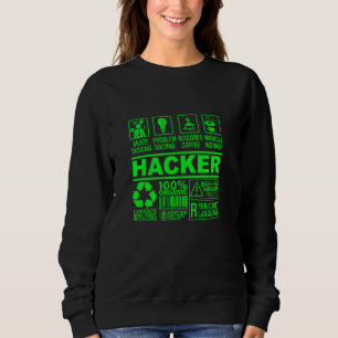 Sudadera Composición orgánica divertida Hacker Hacking Nerd