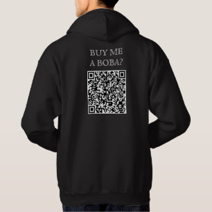 Sudadera Cómprame Un Código QR Boba En Una Bebida Gratuita
