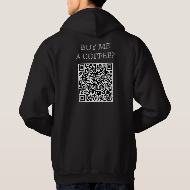 Sudadera Cómprame Un Código QR De Café En Una Bebida Gratui (Reverso)
