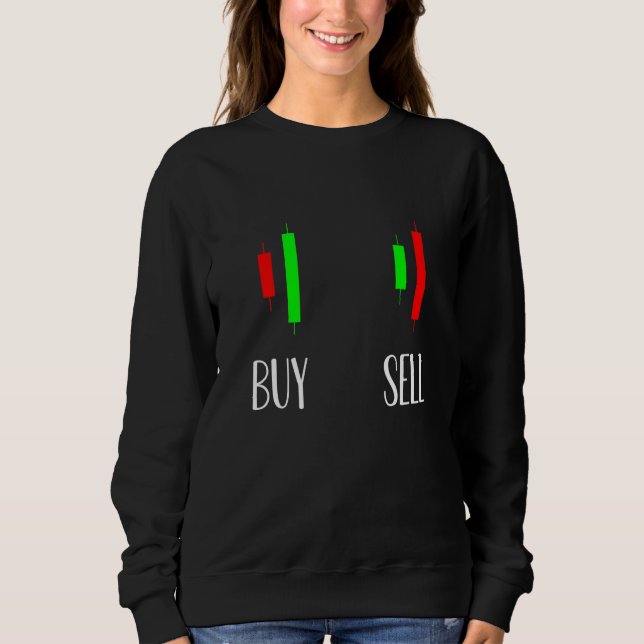 Sudadera Comprar bajo vender alto Idea de comercio de accio (Anverso)