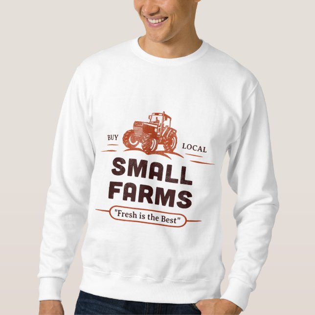 Sudadera Comprar pequeños agricultores de tractores de merc (Anverso)