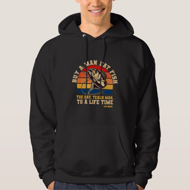 Sudadera Comprar Un Hombre Comer Pescado (Anverso)