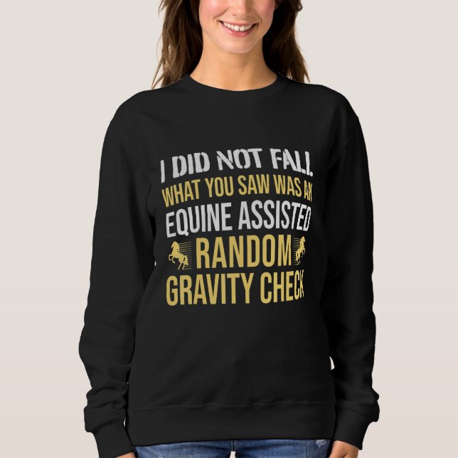 Sudadera Comprobación de la gravedad del jinete de caballos (Anverso)