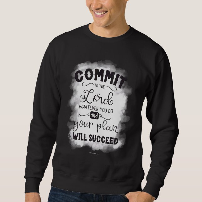 Sudadera Comprometerse con el Señor Biblia Cristiana Verse  (Anverso)