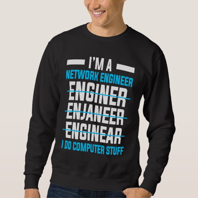 Sudadera Computer Network Engineering Network Engineer (Anverso)
