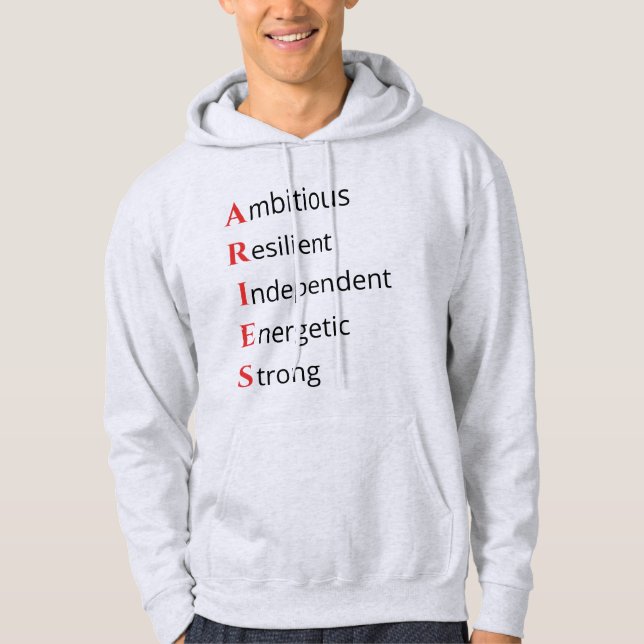 Sudadera con acrónimo de Aries (Anverso)