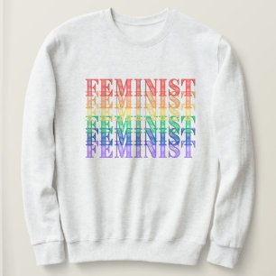 sudadera con arcoíris de orgullo feminista