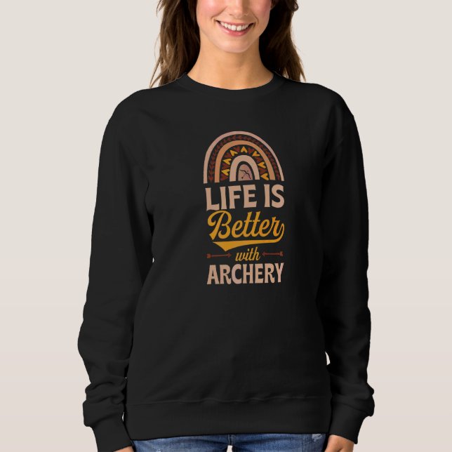 Sudadera Con Arquería Bohemio Arcoíris Moderno Boho (Anverso)