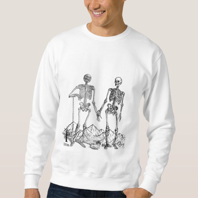 Sudadera con arte de esqueleto (Anverso)