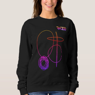 Sudadera con arte de línea abstracta RAZID