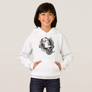 Sudadera con arte de línea de mujer estética
