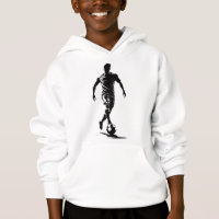 Sudadera con arte de silueta de jugador de fútbol
