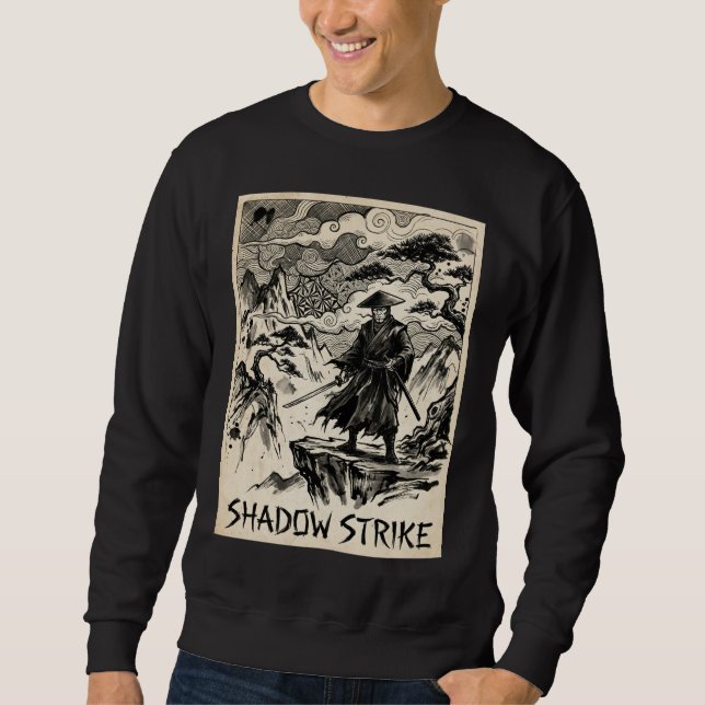 Sudadera con arte de tinta de samurái Shadow Strik (Anverso)