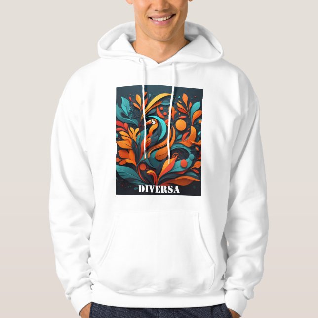 Sudadera con Arte Simbólico de Biodiversidad (Anverso)