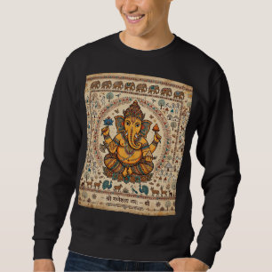 Sudadera con arte Warli Shri Ganeshaya Namah - Señ