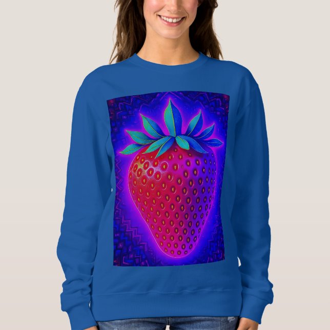 Sudadera con aspecto vívido de Fresa Neon (Anverso)