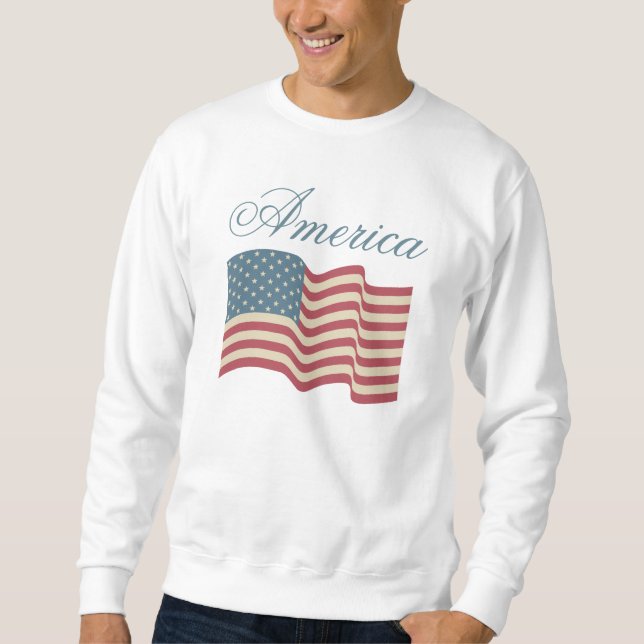 Sudadera con bandera estadounidense patriota (Anverso)