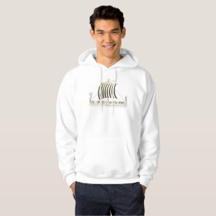 Sudadera con barco vikingo dorado metálico