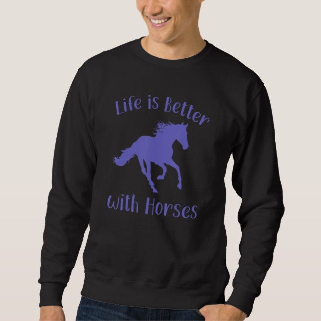 Sudadera con Caballos Jinete Ecuestre Equitación 3 (Anverso)