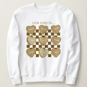Sudadera con Cabello Negro de Corazones de Caramel