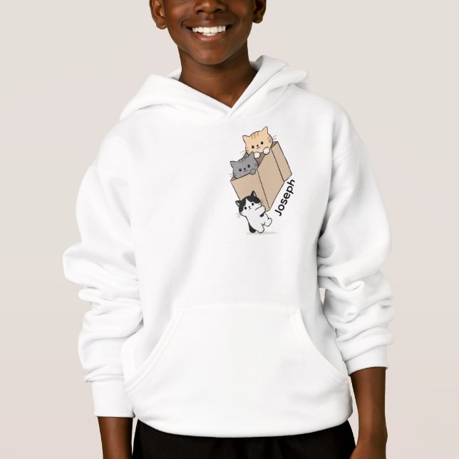 Sudadera con Camiseta Estética de Gato Bonito Sent (Anverso)