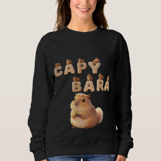 Sudadera con capibara esponjoso y gráfico, adorabl