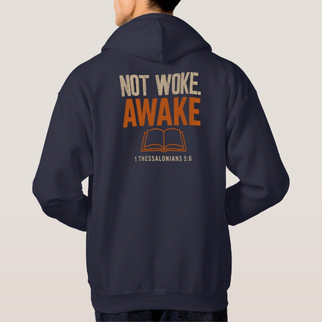 Sudadera con capucha 1 Tesalonicenses 5:6 No Despi (Reverso)